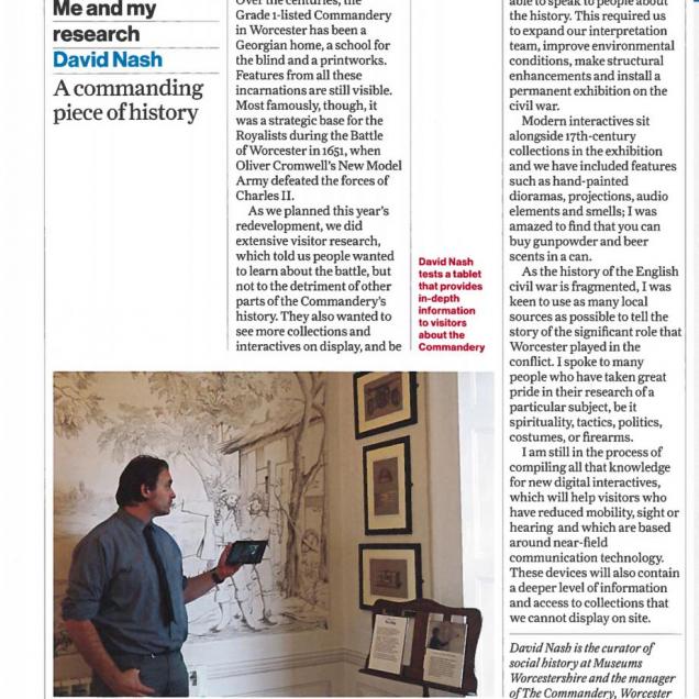 The Commandery, Museums Journal 2017