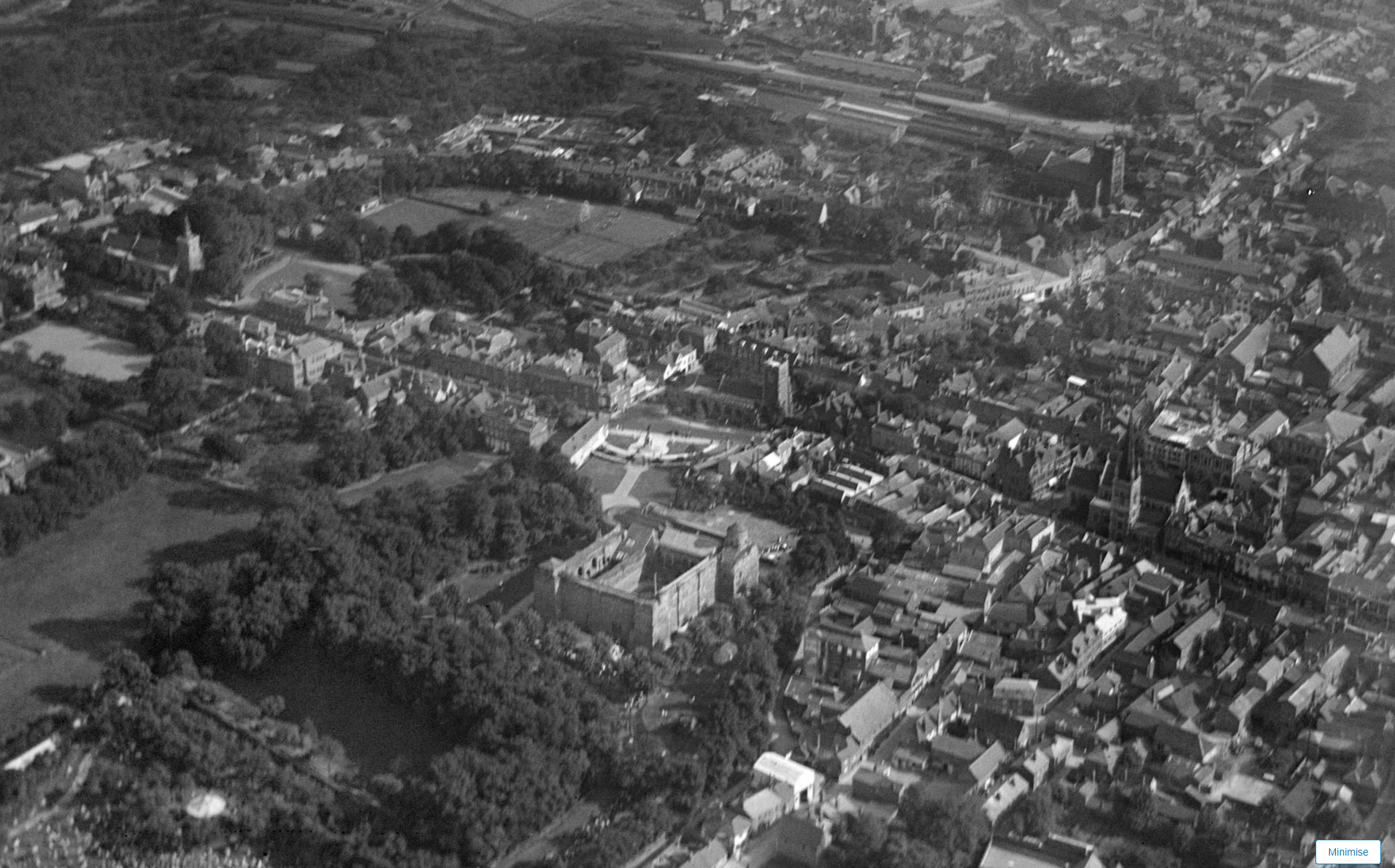 1926 photo from north-west showing open courtyards