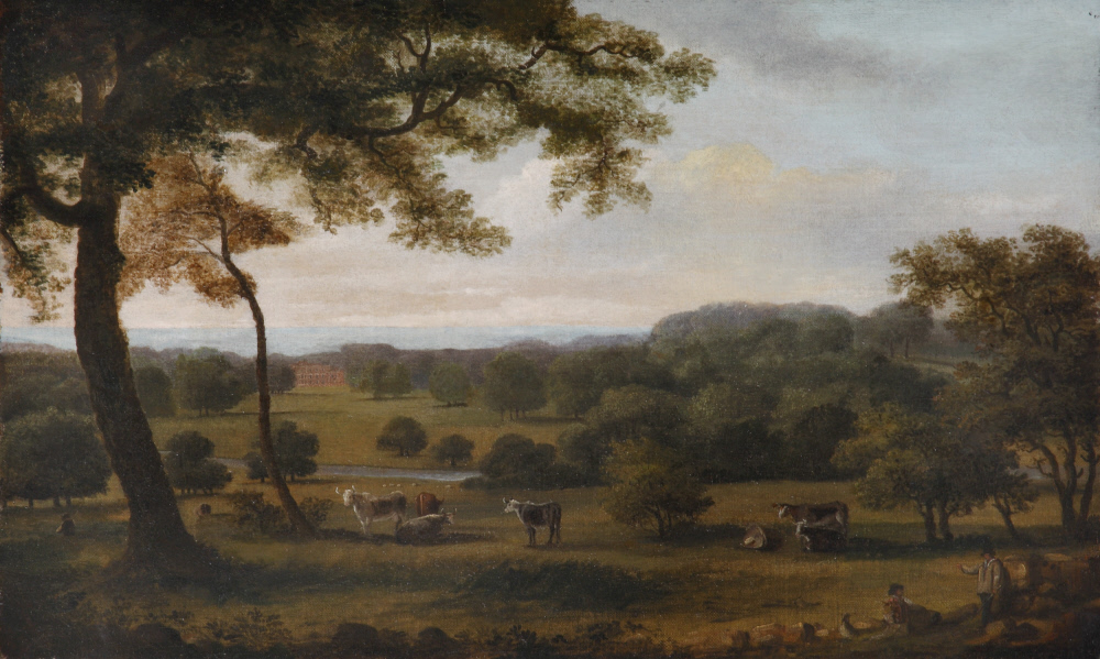 Wimpole_View of Wimpole Hall, Cambridgeshire, looking South, Richard Bankes Harraden, 1822 © National Trust Wimpole_View of Wimpole Hall, Cambridgeshire, looking South, Richard Bankes Harraden, 1822 © National Trust