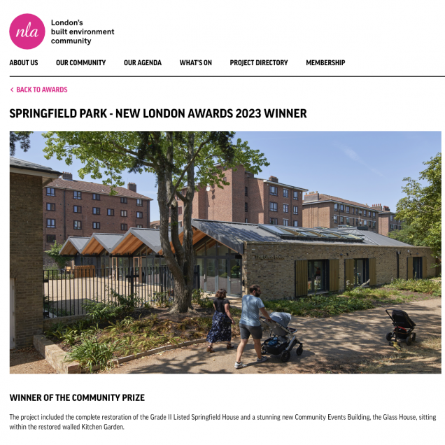 Springfield Park_NEW LONDON AWARDS 2023